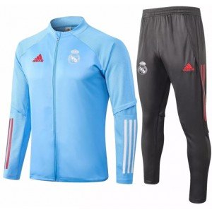 Kit treinamento oficial Adidas Real Madrid 2020 2021 Azul e preto 